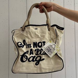 NWT Anya Hindmarch I'm Not a Plastic Bag 2007 Limited Edition Canvas Tote Bag